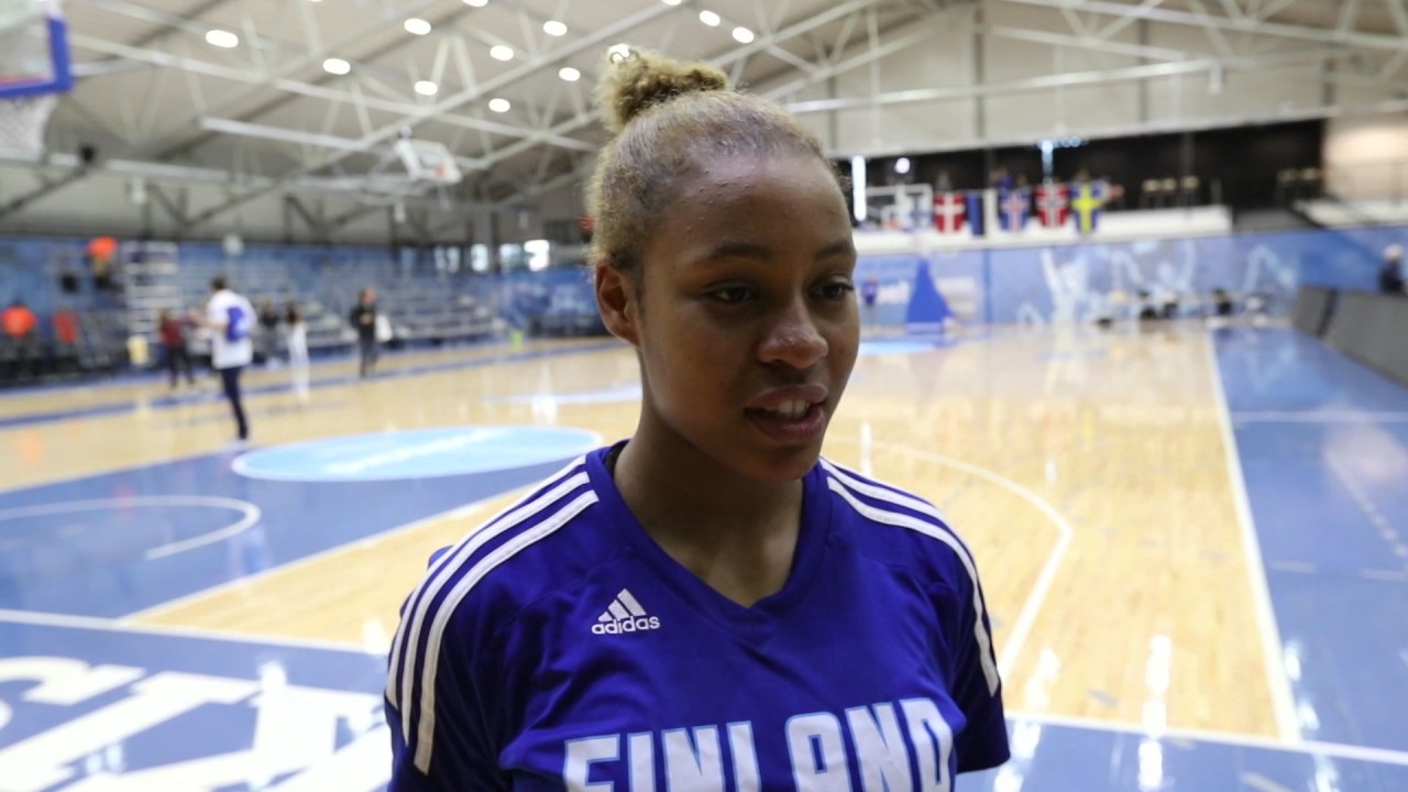 Nordic Championship 2017 - WU18 FIN-EST (76-33) - Haastattelussa Sara Bejedi koripallokori