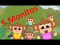 Cinco Monitos Saltaban en la Cama | Five Little Monkeys  | Canciones Infantiles