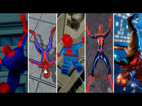 Evolution Of Spider-Man Falling Down In Games 1982 - 2022