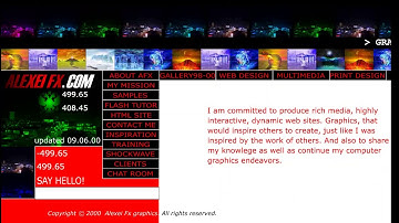 AlexeiFX flash website in 2000