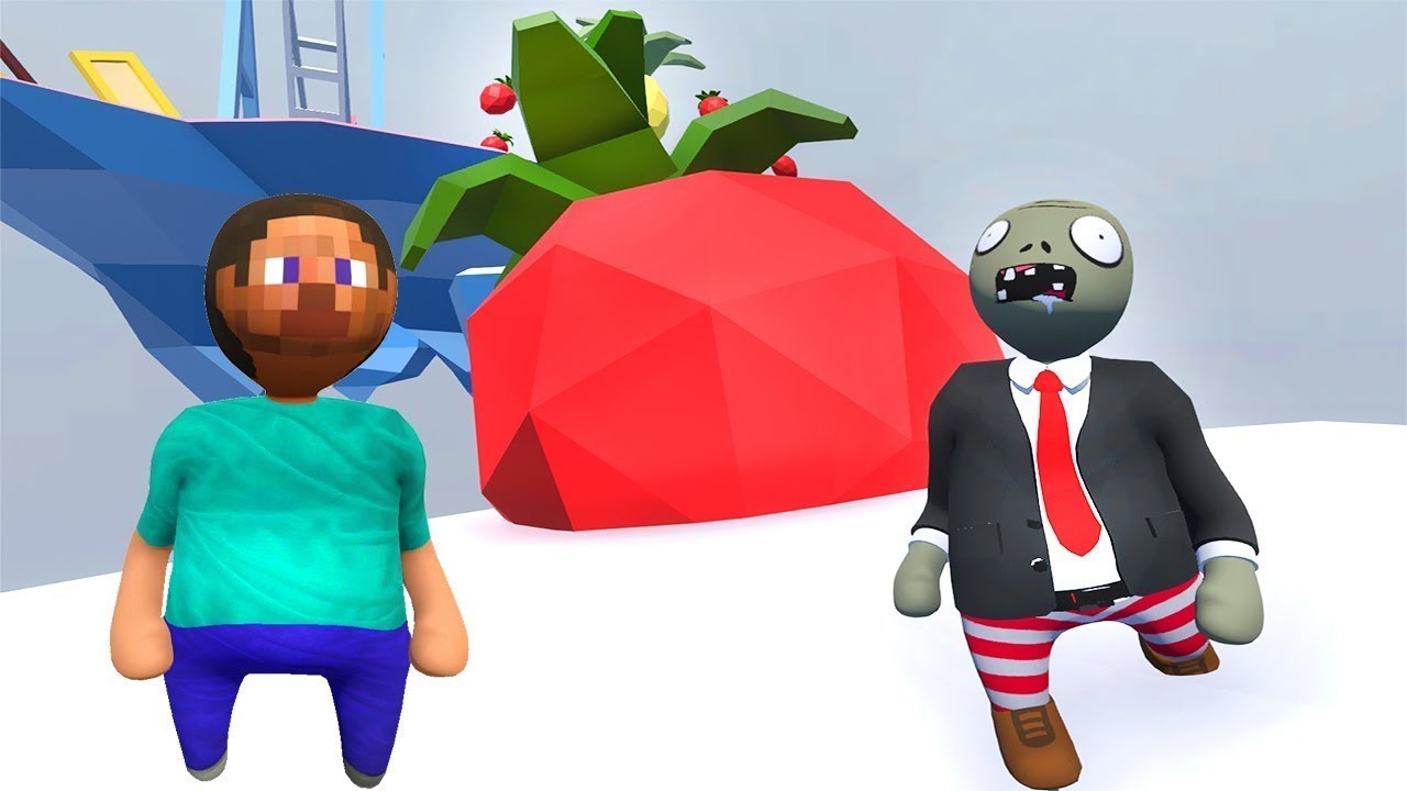 ZOMBİK VE STEVE ZIPLAMA PARKURUNDA 😱 Human Fall Flat