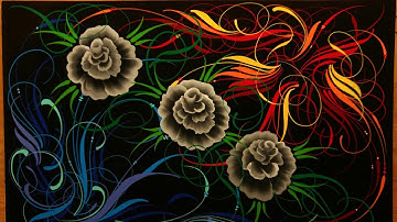 Dual Color Scroll Pinstriping Design (Finished)