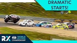 Most Dramatic Rallycross Starts! Crashes, Battles and Overtakes from the grid! World RX