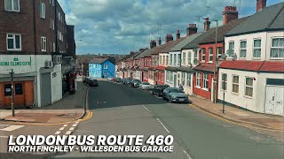 Exploring Northwest London on Bus Route 460: Upper deck view from North Finchley to Willesden