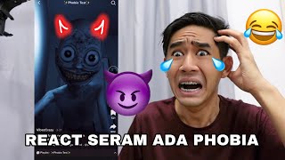 SERAM GILA KALAU ADA PHOBIA 😈 REACT TEST PHOBIA DEKAT TIKTOK 😱