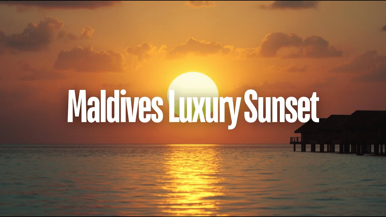 Luxury Maldives Sunset 🌅 | Golden Hour Ocean Ambience | Deep Calm