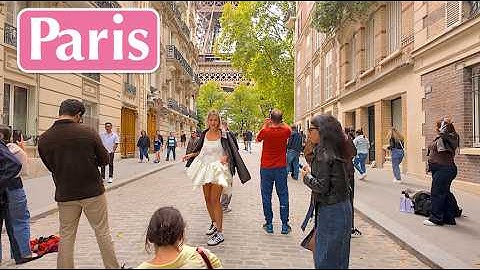 PARIS, FRANCE - PARIS WALKING TOUR, AROUND EIFFEL TOWER - PARIS 4K