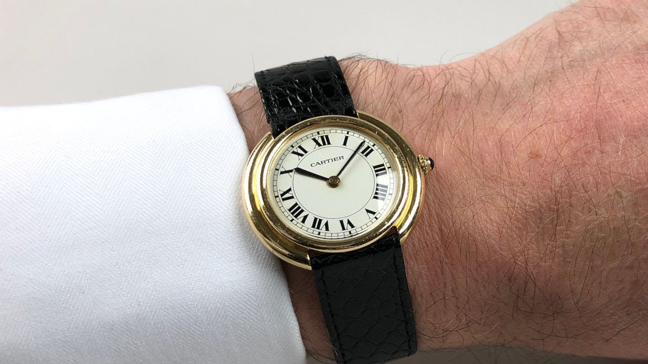 Cartier Vendôme 18ct gold wristwatch 
