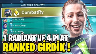 1 RADİANT ve 4 PLAT DERECELİ girerse ne olur? | Valorant