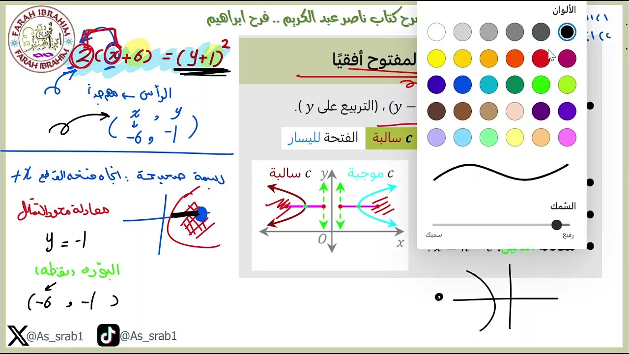 48-شرح كتاب ناصر 2024  الدرس 13 (حصرياً شرح القطع المكافئ بدون قوانين ص136)
