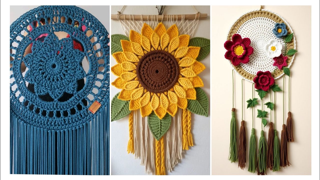 130+ Asethetic crochet wall hanging ideas Free crochet pattern 