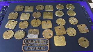 Years Of Collecting Brass Miners Lamp Checks, Bought For Resale On Ebay Online Reseller
