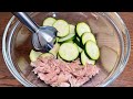 Blend 1 courgette with 1 can of tuna, Delicious recipe ready in minutes! Asmr