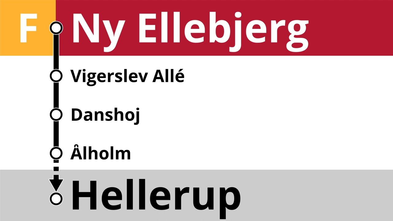 DSB meddelelser • S-tog linje F • Ny Ellebjerg – Flintholm – Hellerup