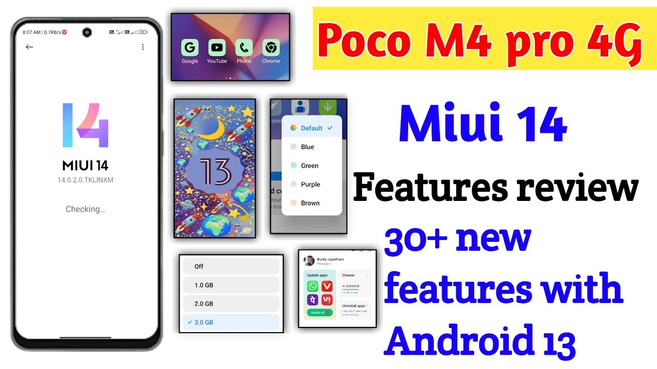 Poco M4 pro 4G Miui 14 features review Android 13 miui 14 New features ...