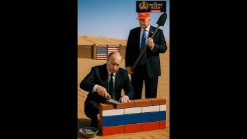 Putin builds the wall 🧱, Trump breaks it 💥 and runs funny short 😂#trump #putin #shorts #funny #viral