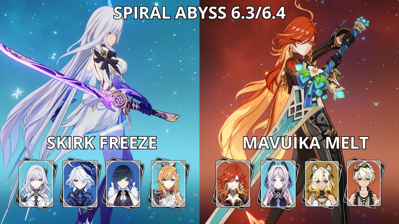 C0 Skirk Freeze and C0 Mavuika Melt | Spiral Abyss 6.3/6.4 Floor 12 | Genshin Impact