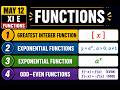 MAY12 XI E FUNCTIONS : Greatest Integer Function  [.] , Exponential functions , a^x , ODD-EVEN