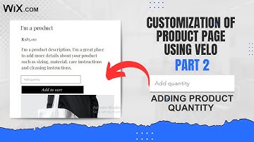 Adding Quantity Selection at product page|How To Customize a Product Page in WiX using Velo - Part 2