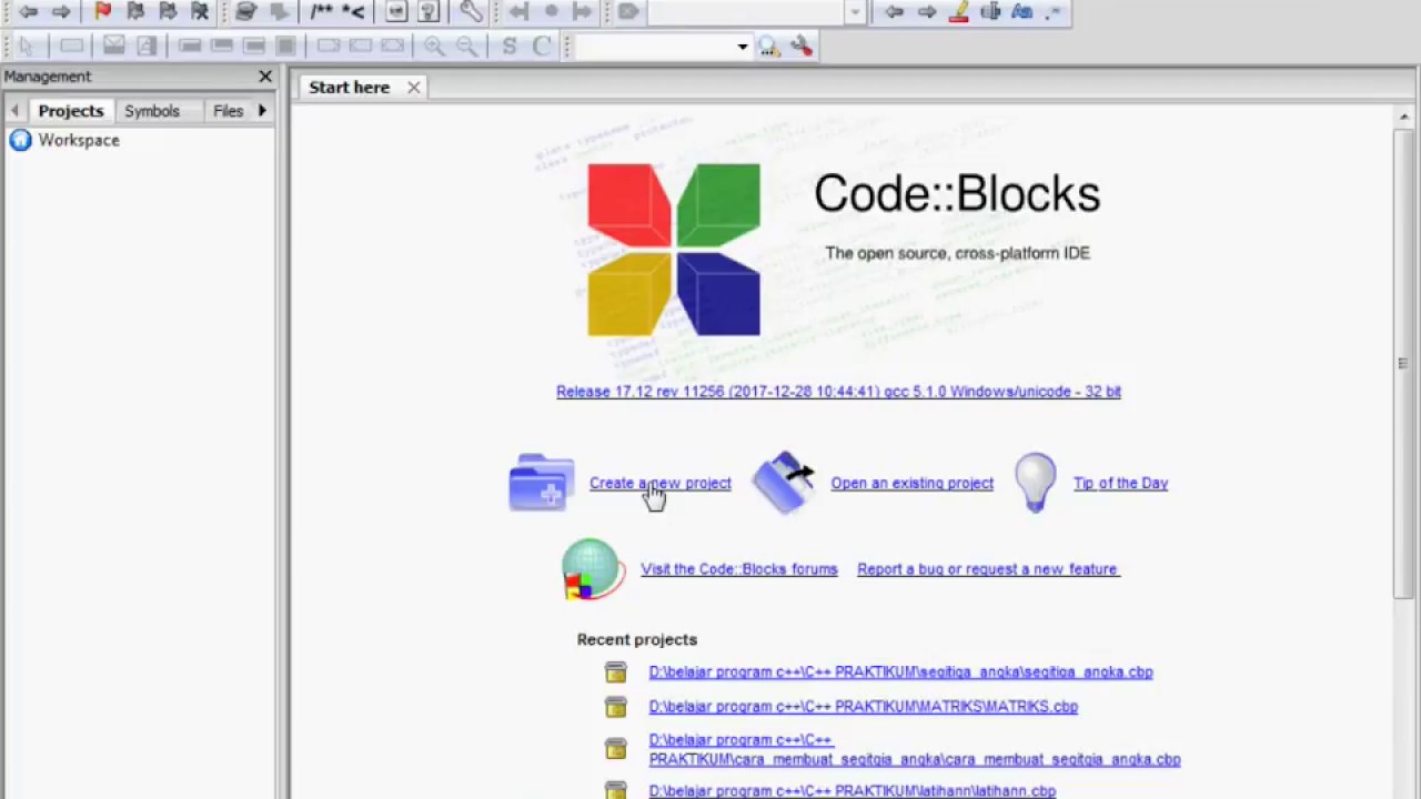 belajar c++ program menampilkan segitiga angka rata kanan - YouTube