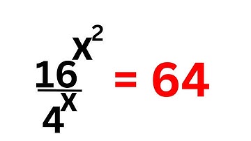 Math Olympiad Problem 16^x^2/4^x=64 | You Should Learn Trick