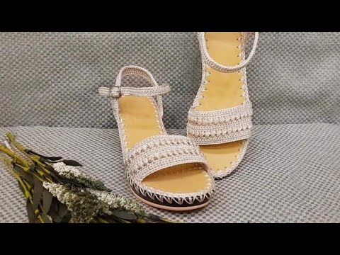 sandal quai ngang 2022 New Móc Sandal quai hậu hở gót họa tiết hạt đậu - P1: Cách móc quai ngang ( móc dép)