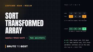 LeetCode #360: Sort Transformed Array, Two Pointers on a Parabola