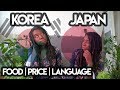 Living in Japan vs. Korea Part 1 - Food, Price, Language, Weather