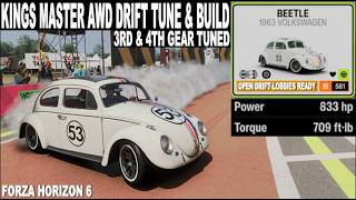 FH6 AWD DRIFT TUNE 1963 VOLKSWAGEN BEETLE - B CLASS - STOCK VINTAGE TIRE COMPOUND