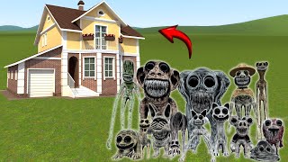 ALL ZOONOMALY MONSTERS FAMILY VS HOUSES! - Garry's Mod