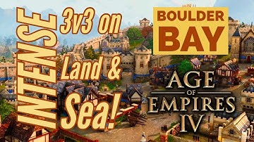 AOE4 - 3v3 on Boulder Bay! Dropped to 2v2 fast... who will take it?