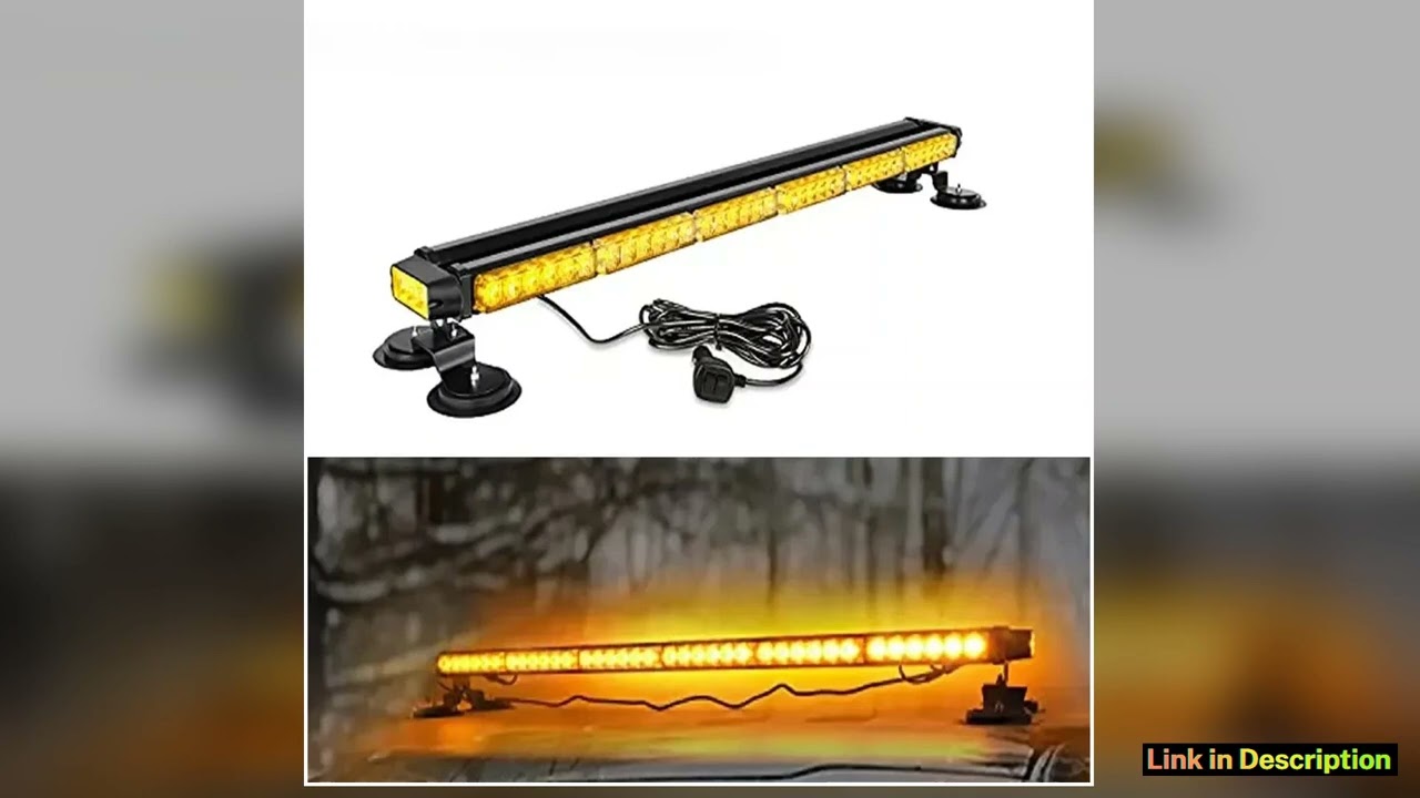 385Inch 78 LED Strobe Lamp Strips DoubleSided Flashing High Intensity Emergency Warning Flash Strob