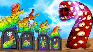 RAINBOW GODZILLA vs SHARKZILLA RADIATION, MECHAGODZILLA & KONG | Godzilla Cartoon Compilation