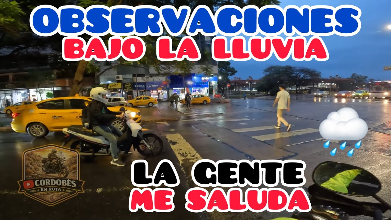 OBSERVANDO EL CENTRO DE CÓRDOBA BAJO LA LLUVIA 🌧️🏍️ ASÍ SE VIVE LA CIUDAD CUANDO SE LARGA A LLOVER