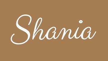 Learn how to Sign the Name Shania Stylishly in Cursive Writing
