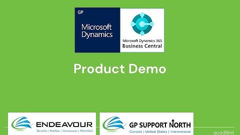 Microsoft Dynamics AP - PO - Exp - Payment Automation with Endeavour and GP Support North & Quadient
