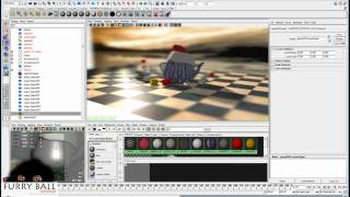 FurryBall 1.1 - Tutorial I. (Ambient Occlusion, Color bleeding, DOF) - GPU render for Maya