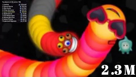 Worms Zone.io , 2.3 M + Big Hungry Snake Pro Player Rank 1, Best Game Play 2022 , SlitheRGaminGZonE