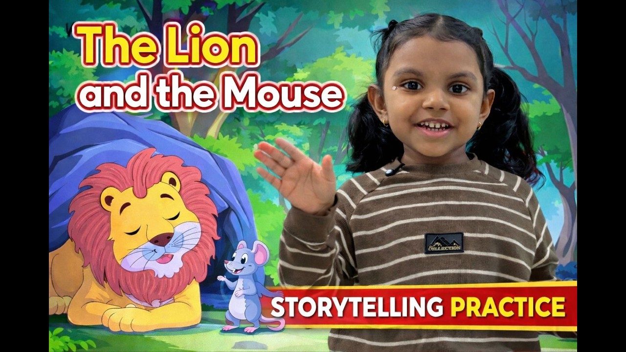 Kids English Storytelling | The Lion and the Mouse | Perfect for School ...