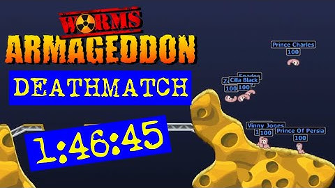 Worms Armageddon (PC) - Deathmatch speedrun in 1:46:45 (my first sub-1:47!)