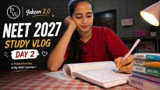 📚 NEET 2027 study vlog | Day 2 ✨️ A Productive Day in My NEET journey