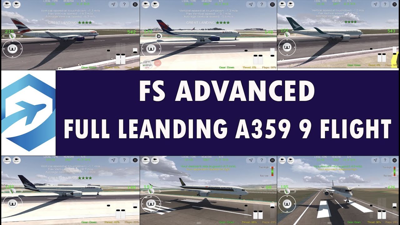RC FS Advanced Real Flight Simulator Full Landing A359 New GamePlay by ...