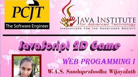 2D game / HTML / CSS / JavaScript (@javainstituteforadvancedte1415  )