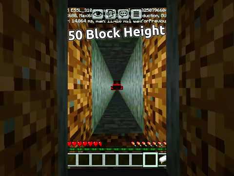 50 Block Height vs 1 Bed #minecraft #minecraftrealistic #gaming #minecraftlivehind #trending #shorts