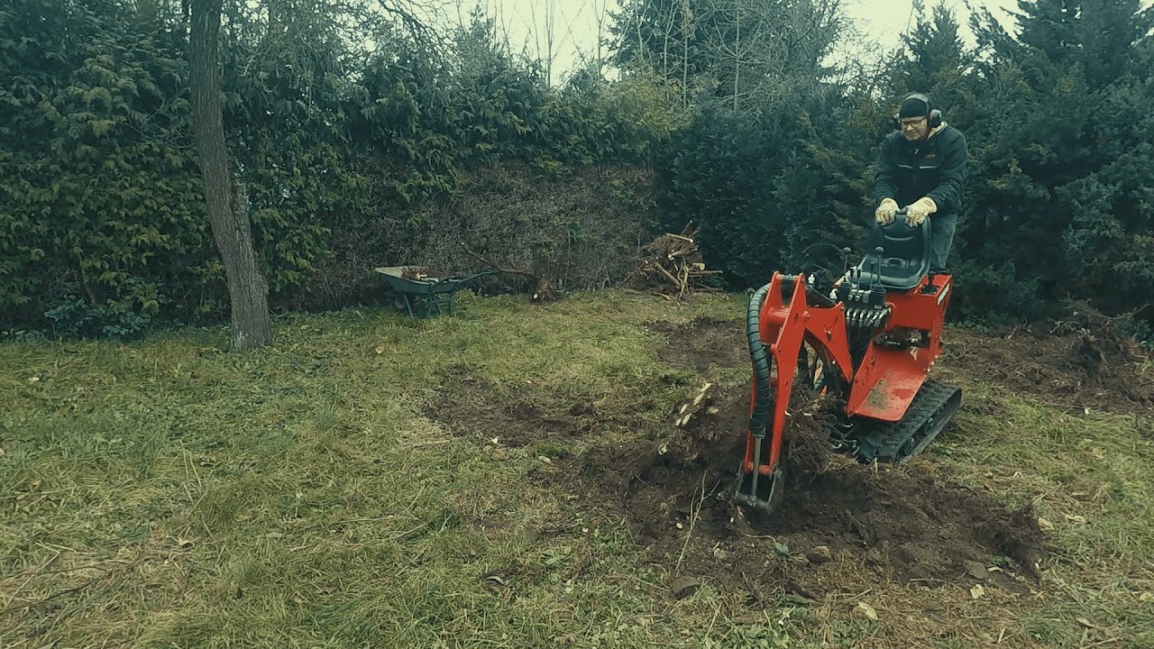 Baumstümpfe in Klaushagen ziehen / pulling tree stumps in Klaushagen