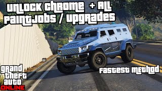 GTA Online: How To Unlock Chrome + All Upgrades Super Fast (Chrome Paintjob Trick)