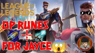 LOL:wildrift | Jayce is OP with first strike runes😬