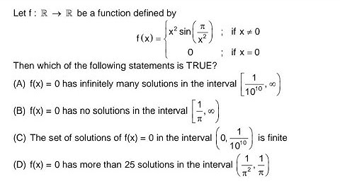 Let f:R to R defined by     f(x)=(x^2)sin(pi/x^2) when x is not equal to 0 and f(x)=0 when x=0