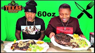 60oz steak challenge with me and marc dillon. this is the biggest that
him i have ever laid our eyes on. you guys should know we are both big
...