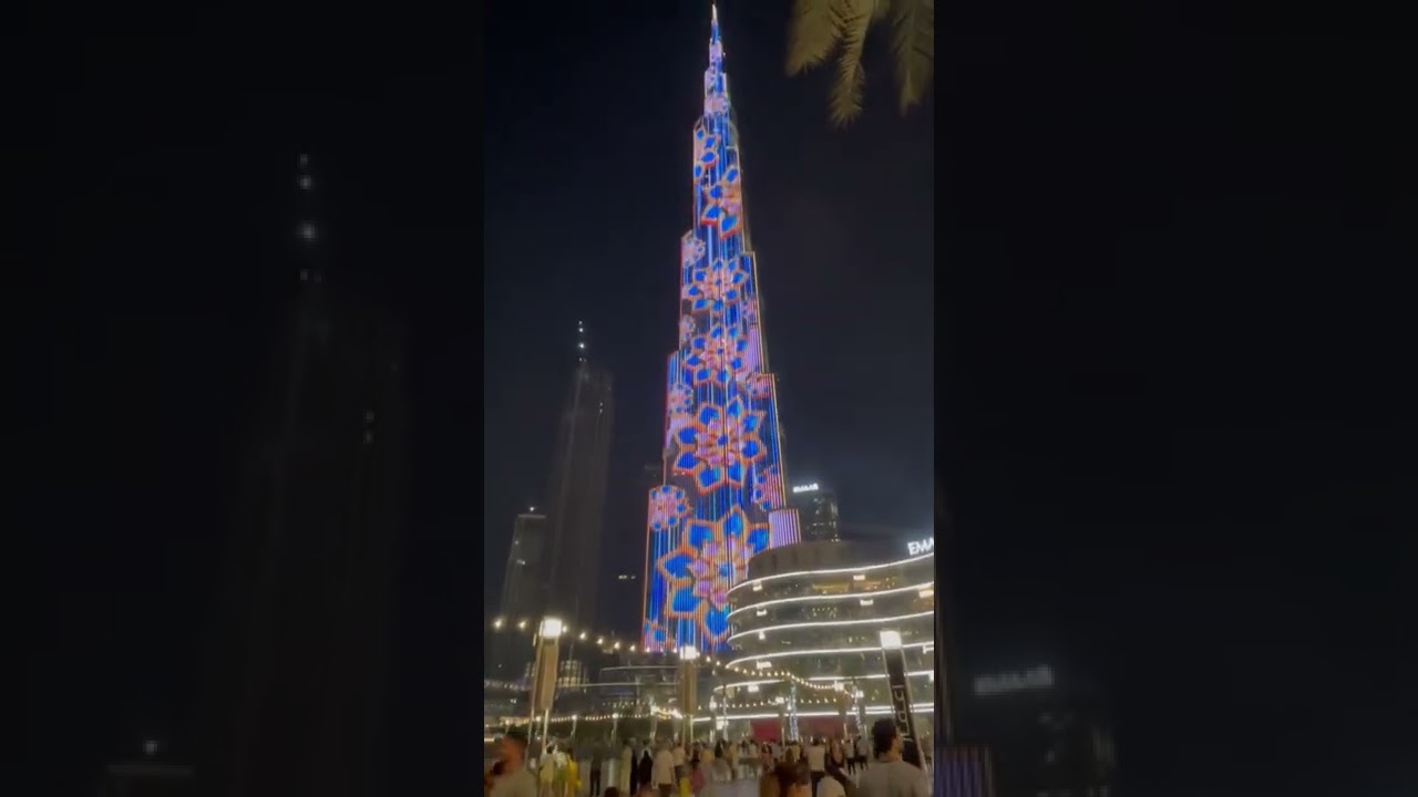 Burj Khalifa New 3D Lighting show
